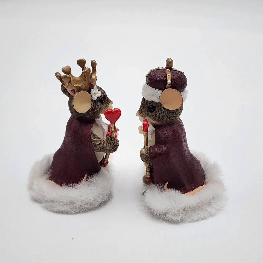 Charming Tails Queen‎ of My Heart 84/114 King of My Heart 84/113 Mice Figurines